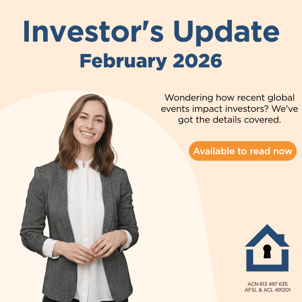 Investor's Update February 2026 hero image featuring smiling business woman