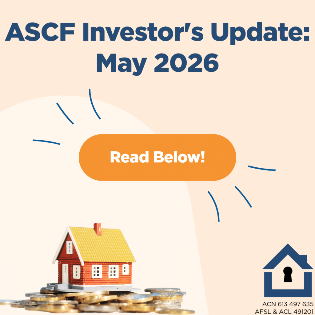 ASCF Investors Update Image with the Text Read Now and a house sitting on a pile of coins in the bottom left corner