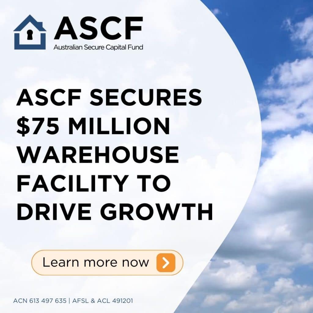 Funding image with the text: "ASCF secures $75 million warehouse facility to drive growth". 